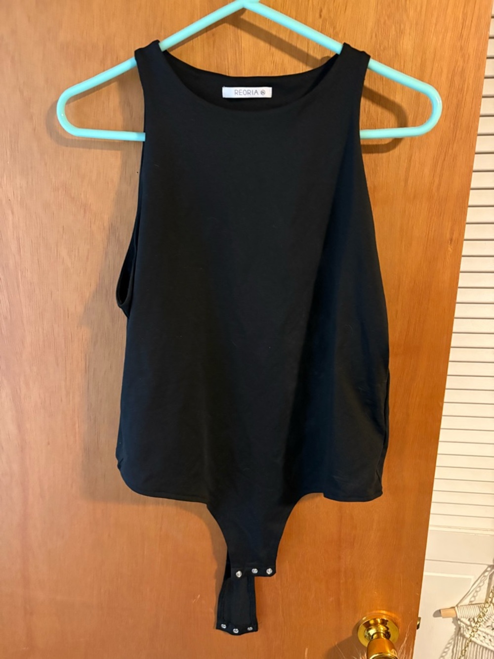ReoRia Black Sleeveless Girls' One-Piece Bodysuit